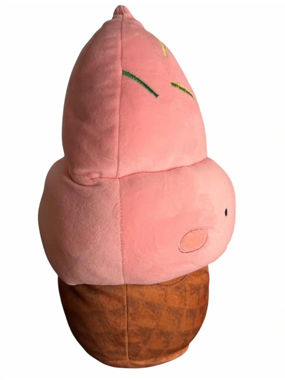 The Big One Kids Strawberry Ice Cream Cone Plush Throw Pillow 16”